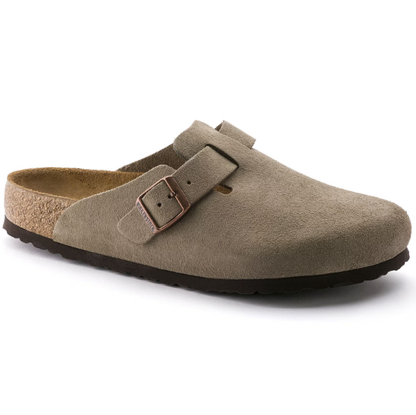 Men's Birkenstock | Boston Soft Footbed Suede Leather | Taupe