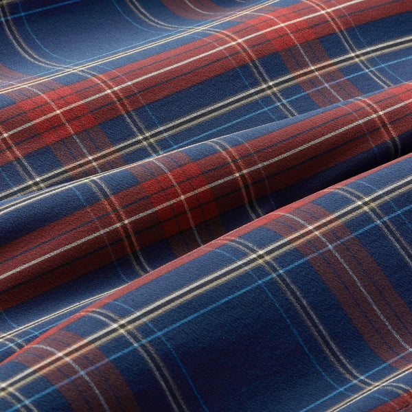 Men's Mizzen + Main | Leeward Trim Long Sleeve | Dress Blues Tartan Detail