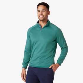 Men's Mizzen + Main | Versa Quarter Zip | Green Star