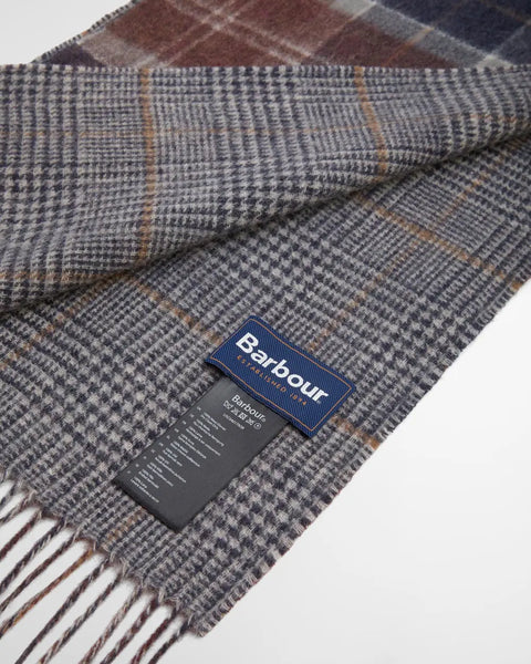 Men's Barbour | Dramside Reversible Lambswool Scarf | Midnight