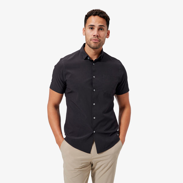 Men's Mizzen + Main | Leeward Trim Short Sleeve | Black Solid