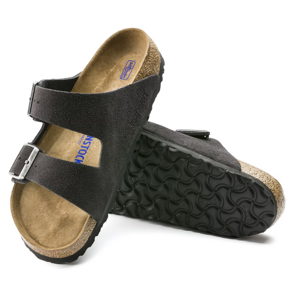 Men's Birkenstock | Arizona Soft Footbed Suede Leather | Velvet Gray