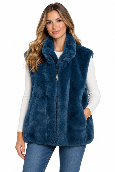 Renua Blue  Faux 
Fur Vest