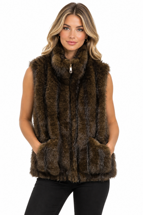 Women's Renuar | Faux Fur Vest | Mink