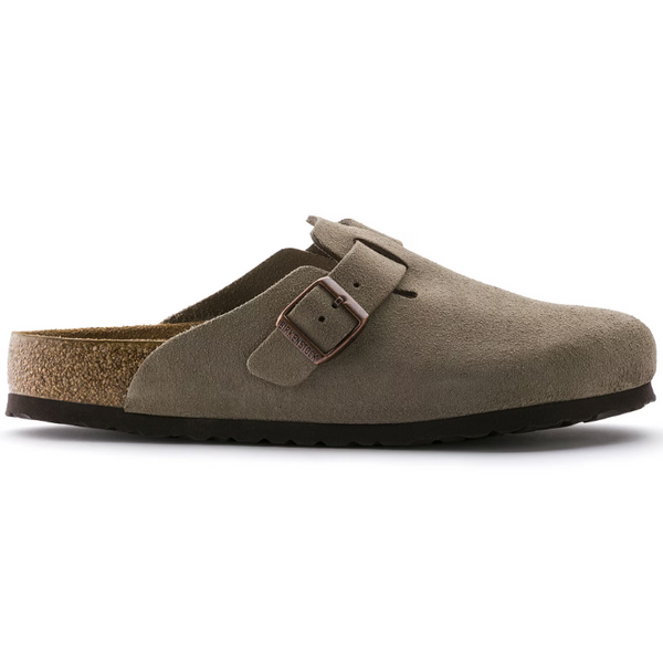 Men's Birkenstock | Boston Soft Footbed Suede Leather | Taupe