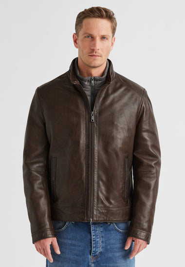 Men's Milestone | Leather Jacket BARNEY | Brown