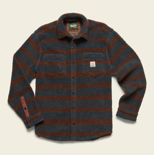 Men's Howler Bros | Allegheny Fleece Overshirt | Hanko Strip: Mink Brown