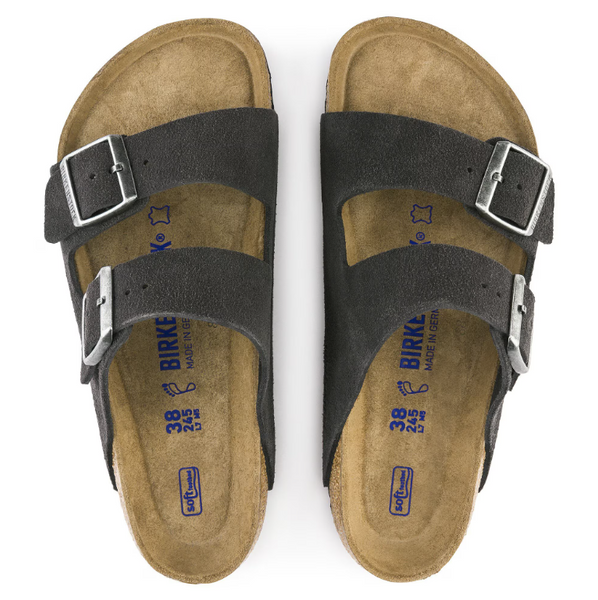 Men's Birkenstock | Arizona Soft Footbed Suede Leather | Velvet Gray