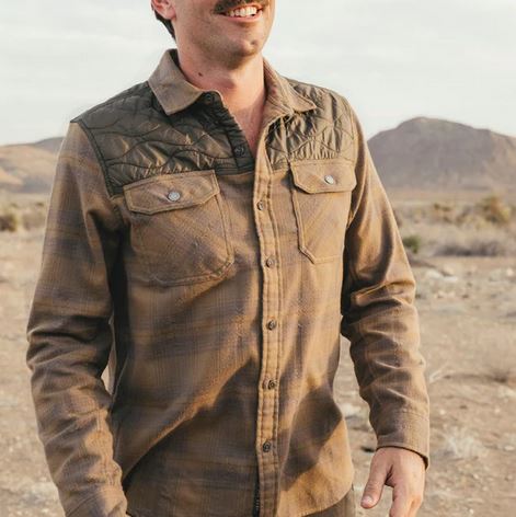 Men's Howler Bros | Quintana Quilted Flannel | Swamp