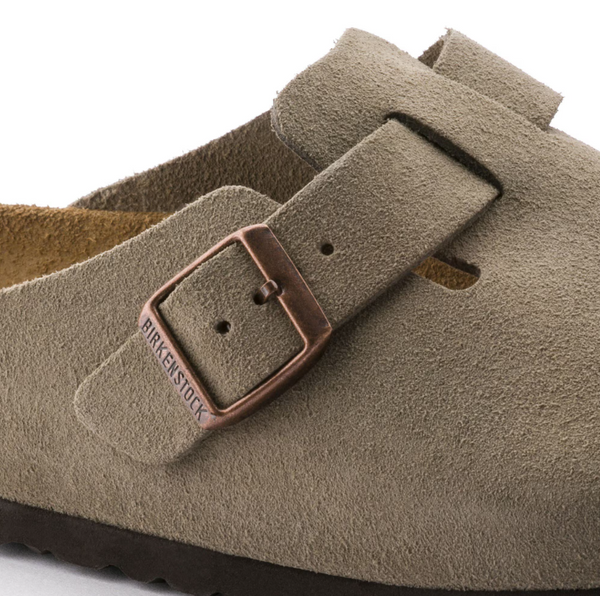 Men's Birkenstock | Boston Soft Footbed Suede Leather | Taupe