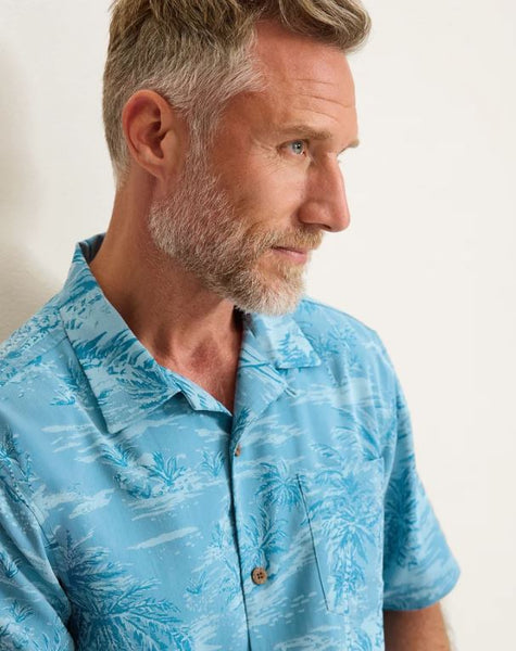 Men's Tommy Bahama | Costa Wave Starboard Stripe Hoodie | Saxony Blue