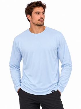 Men's Patagonia | Long Sleeve Capilene Cool Daily Shirt | Fleck Blue