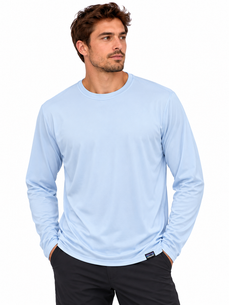 Men's Patagonia | Long Sleeve Capilene Cool Daily Shirt | Fleck Blue