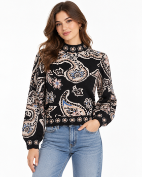 Women's THML| Knit Crew-Neck Sweater | Black