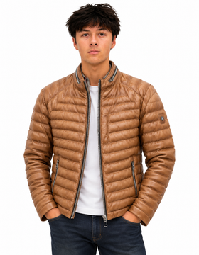Men's Milestone | MS Malik Leather Jacket | Cognac