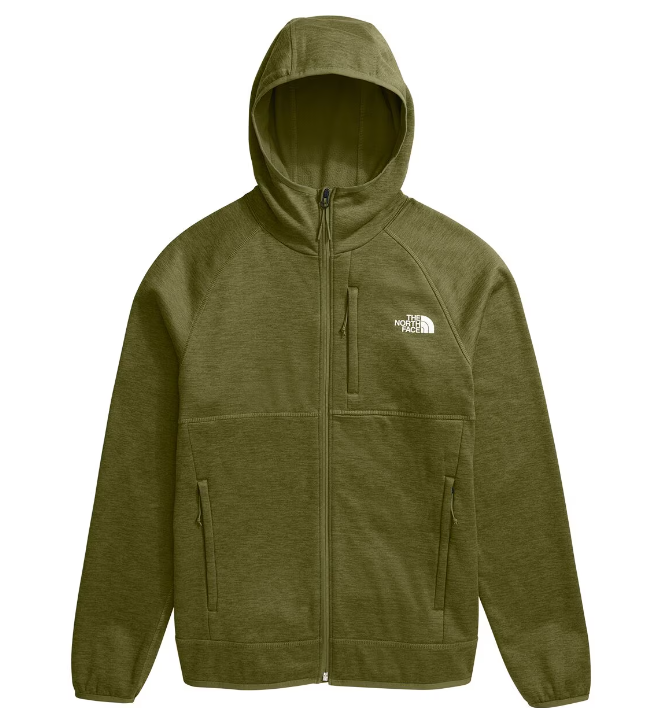 Men s The North Face Canyonlands Hooded Fleece Jacket Forest Olive Green
