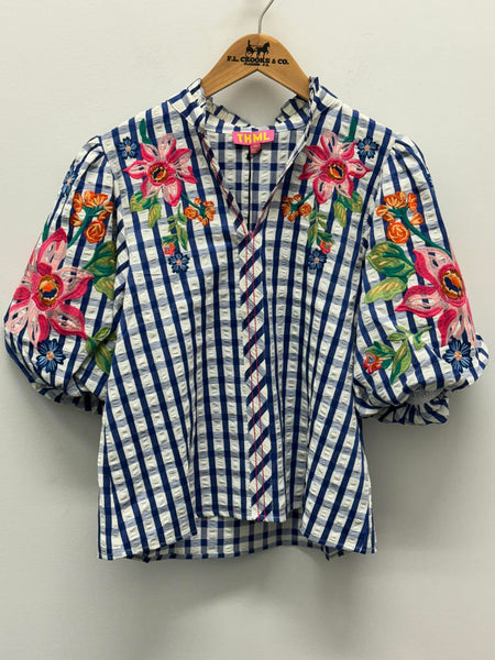 Women's THML | Puff Sleeve Gingham Top | Multi