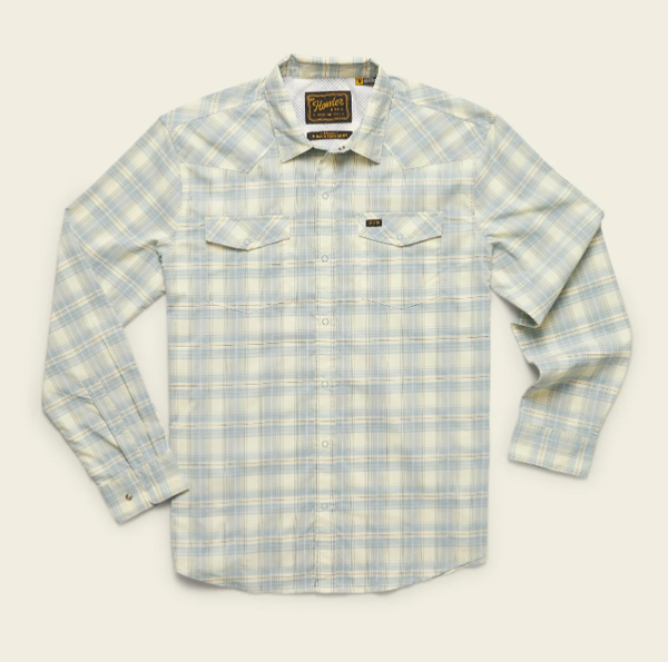 Men's Howler Bros | H Bar B Tech Longsleeve | Barrett Plaid: Pool