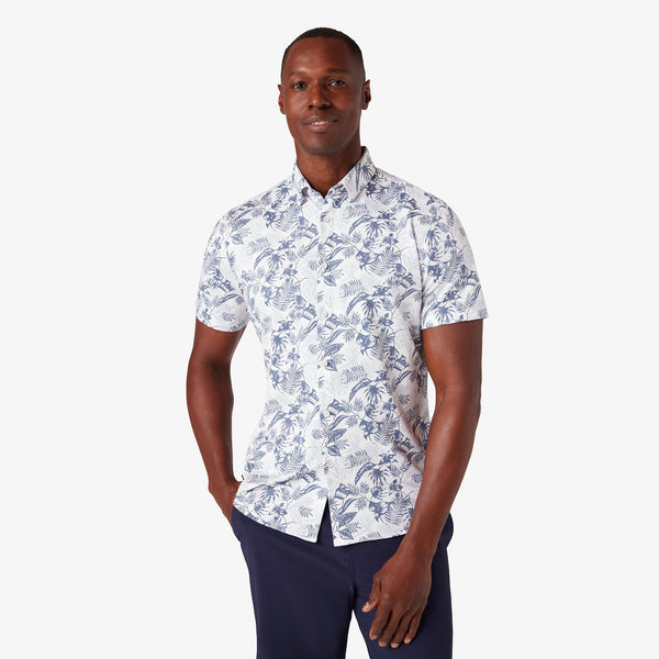 Men's Mizzen + Main | Halyard Trim Short Sleeve | White Palm