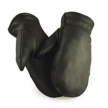 Women's Hand Armor | Full Grain Deerskin Sherpa Lined Mitts | Black