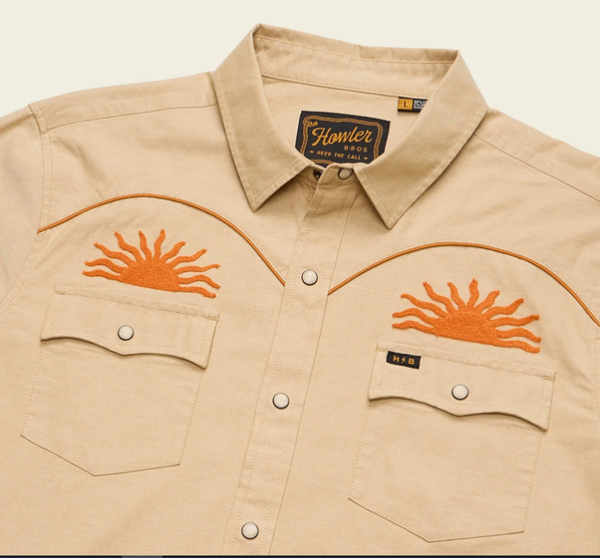 Men's Howler Bros | Crosscut Deluxe Snapshirt | El Sol: Gold