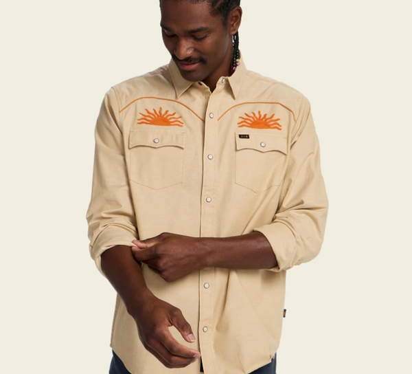 Men's Howler Bros | Crosscut Deluxe Snapshirt | El Sol: Gold