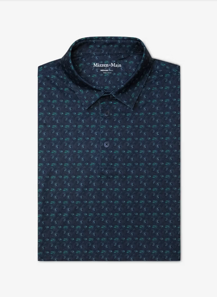 Men's Mizzen + Main | Versa Polo | Navy Golf Swing