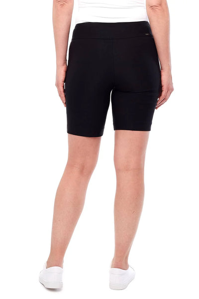Women's Up! | Classic Tailored Pull On Slim Fit Shorts | Black