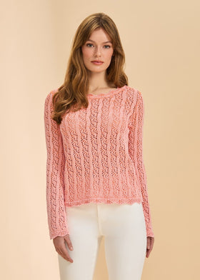 Women's French Dressing | Long Sleeve Garment Dye Sweater | Cantaloupe