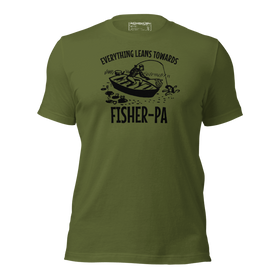 Everything Leans Towards Fisher - Fisher - 4 Colors - Unisex t-shirt - F.L. CROOKS.COM 