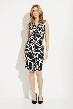 Women's Joseph Ribkoff | Figure Flattering Zip Dress | Black Vanilla