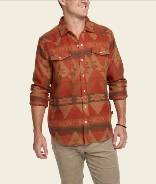Men's Howler Bros | Sheridan Flannel | Milta Motifs: Terracotta