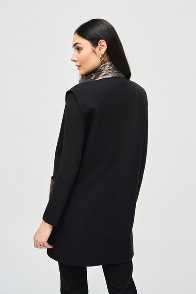 Women's Joseph Ribkoff | Quilted Metallic Vest | Black