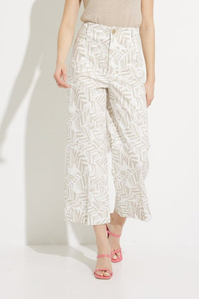Women's Joseph Ribkoff | Palm Print Wide Leg Pants | Moonstone