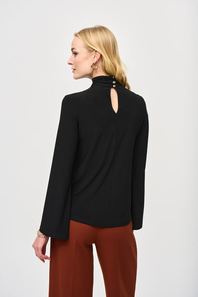 Women's Joseph Ribkoff | High Neck Keyhole Top | Black
