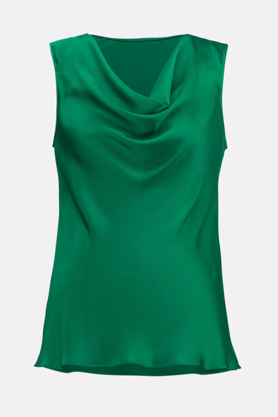 Women's Joseph Ribkoff | Cowl Neck Satin Like Top | Kelly Green