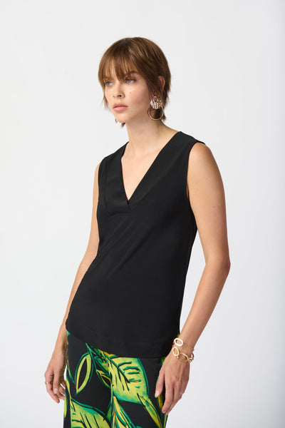 Women's Joseph Ribkoff | Sleeveless V-Neck Top | Black