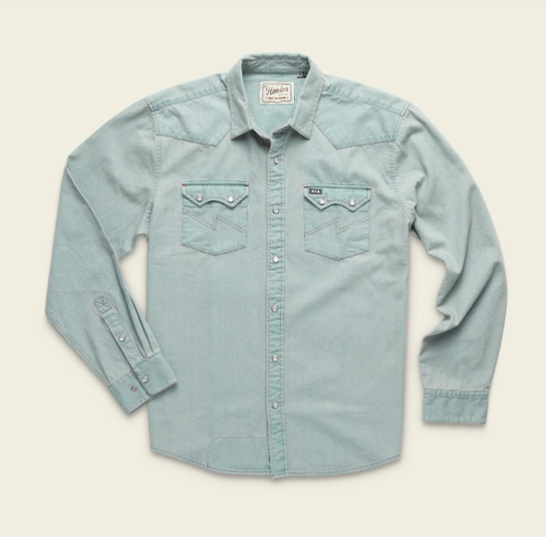 Men's Howler Bros | Dust Up Denim Snapshirt | Light Wash