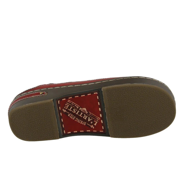 Women's L'Artiste | Burbank Slip On Clog | Red - FLCrooks.com