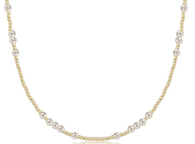 Women's e-newton | Choker Hope Unwritten 4mm Pearl | Gold