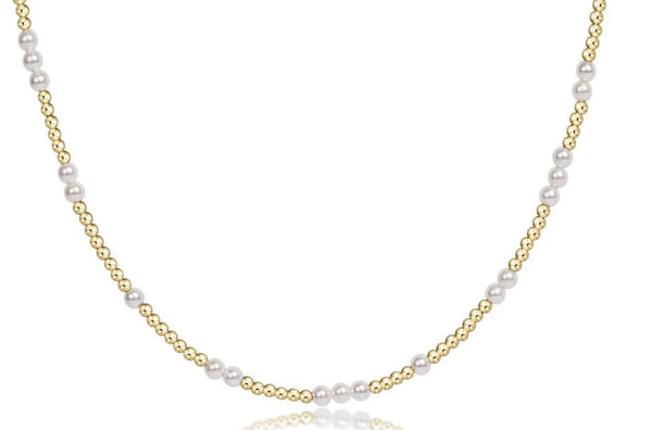 Women's e-newton | Choker Hope Unwritten 3mm Pearl | Gold