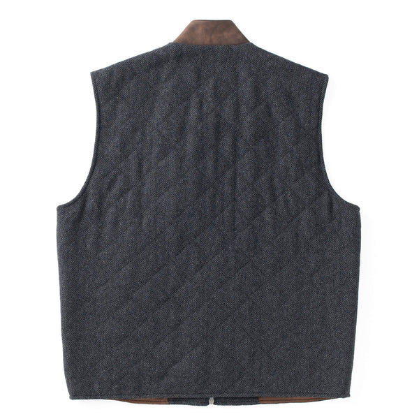 Men's Madison Creek | Kennesaw Concealed Carry Quilted Wool Vest | Charcoal Back