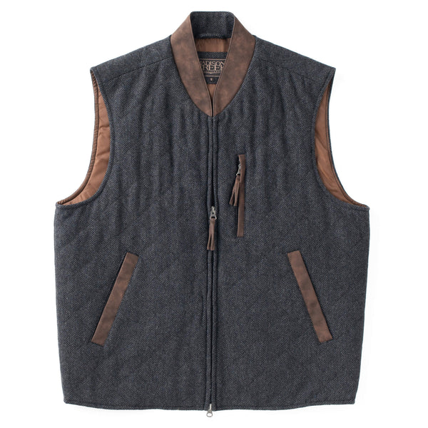 Men's Madison Creek | Kennesaw Concealed Carry Quilted Wool Vest | Charcoal Flat