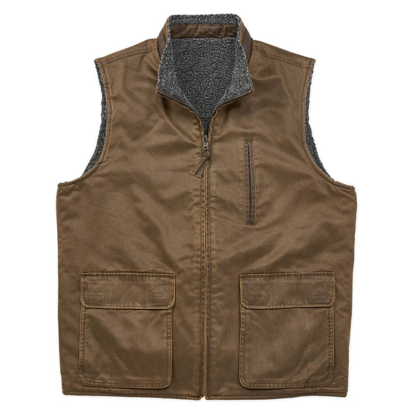 Men's Madison Creek | Teton Travel Twill & Sherpa Reversible Vest | Vintage Flat