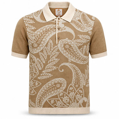 Men's Cigar | Short Sleeve Knit Polo | Sand