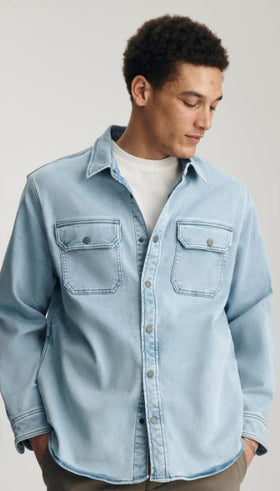 Men's Mavi | Asher Denim Overshirt | Lt Blue