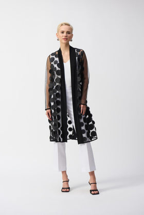 Women's Joseph Ribkoff | 3D Dot and Mesh Cover Up | Black