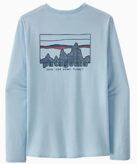 Men's Patagonia | Long Sleeve Capilene Cool Daily Shirt | Fleck Blue