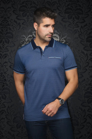 Men's Au Noir | Polo Shirt Mayberry | Blue