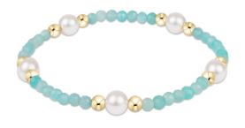 Woman's eNewton | Purpose Pearl 6mm Bracelet | Amazonite & Gold